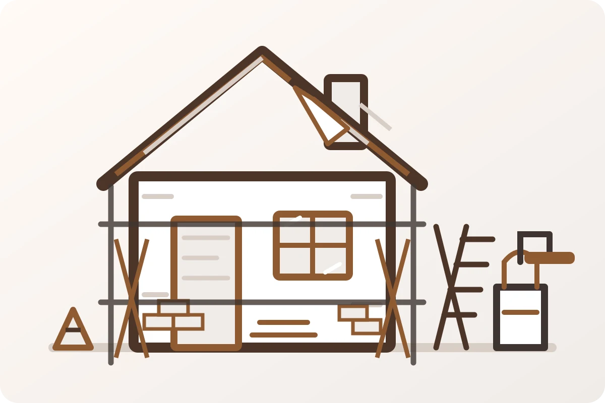 Illustration d’une maison en rénovation